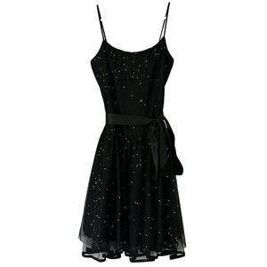 Vintage Taboo sparkle mini Satin bow babydoll whimsigoth fairy homecoming Y2K S